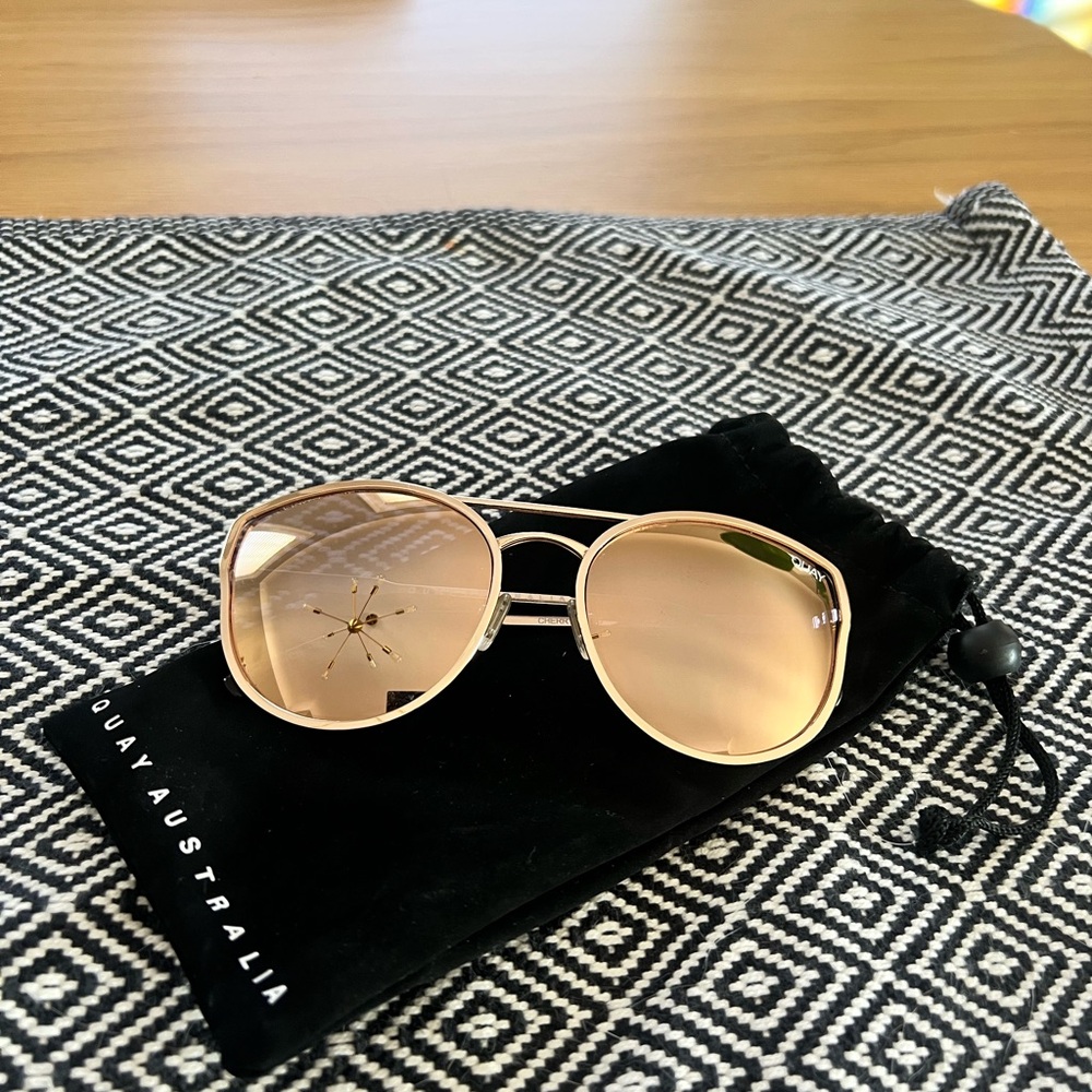 Quay Rose Gold Sunglasses